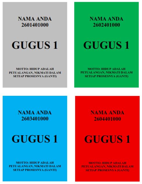 Contoh ID Card PKKMB UNCP 2026